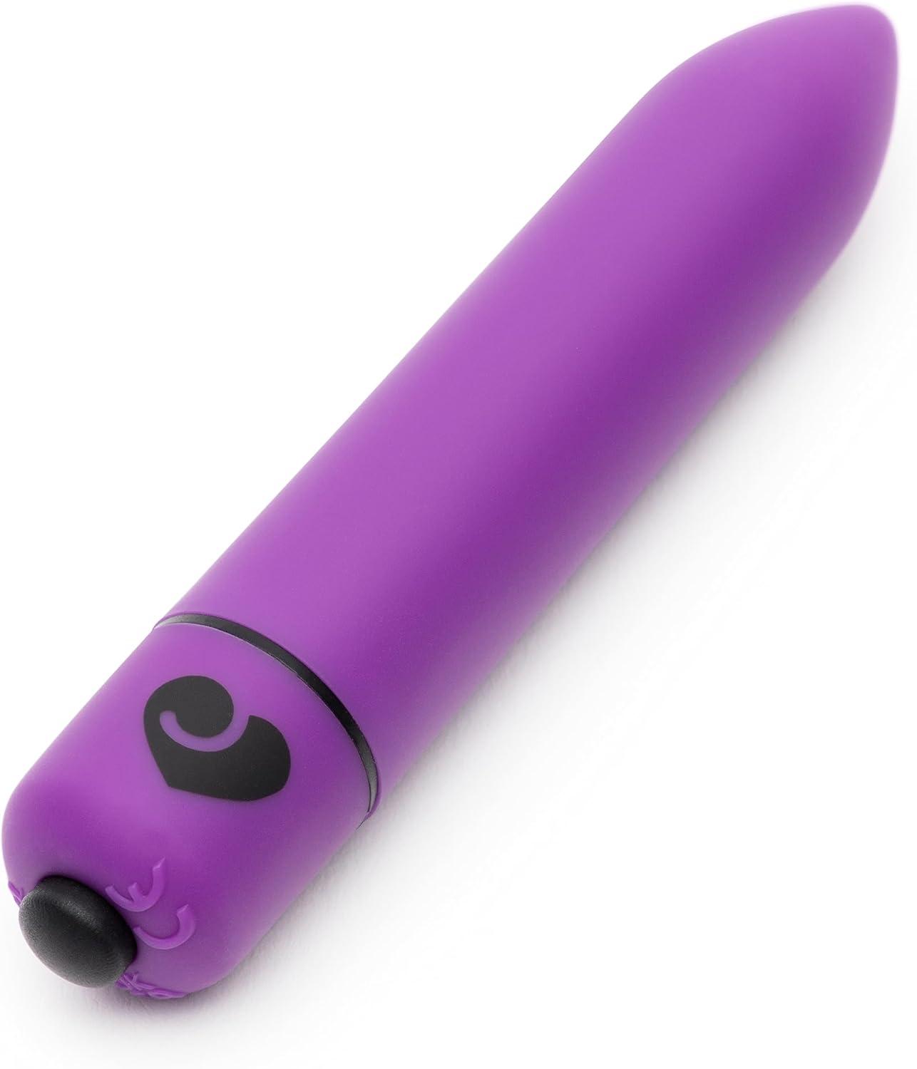 imageLovehoney Excite Bullet Vibrator 35 Inch Powerful Mini Massager 10 Function Single Button Control Quiet Bullet Vibrator for Women Waterproof amp Travel Proof Adult Pleasure Toy BluePurple