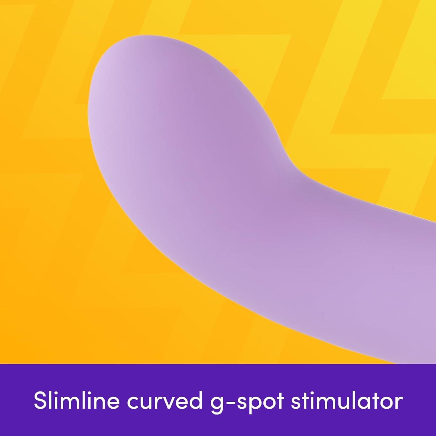 imageLovehoney Frisky Rabbit Vibrator 4 Inch Silicone Slimline G Spot Vibrator for Women Beginner Friendly 10 Function Dual Stimulation Adult Sex Toy Waterproof PurplePurple