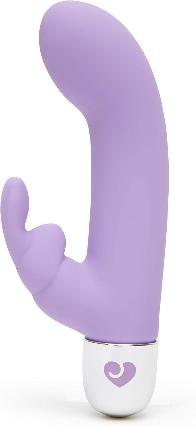 imageLovehoney Frisky Rabbit Vibrator 4 Inch Silicone Slimline G Spot Vibrator for Women Beginner Friendly 10 Function Dual Stimulation Adult Sex Toy Waterproof PurplePurple