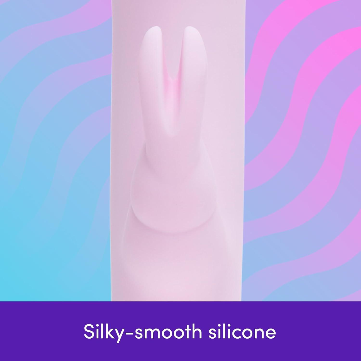 imageLovehoney Frisky Rabbit Vibrator 4 Inch Silicone Slimline G Spot Vibrator for Women Beginner Friendly 10 Function Dual Stimulation Adult Sex Toy Waterproof PurpleFrisky Pink