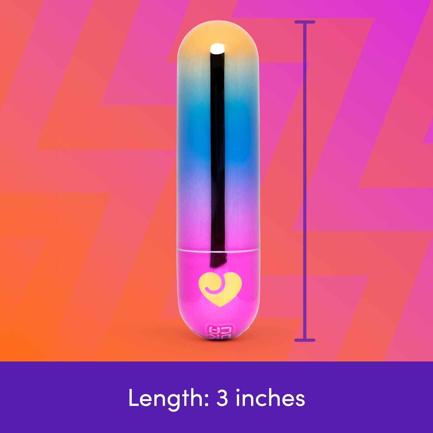 imageLovehoney Glow Up Bullet Vibrator for Women Discreet Mini Vibrator Bullet Personal Massager Adult Toy 10 Vibration Modes Rechargeable Clitoral Stimulator Adult Sex Toys for Couples BlackRainbow