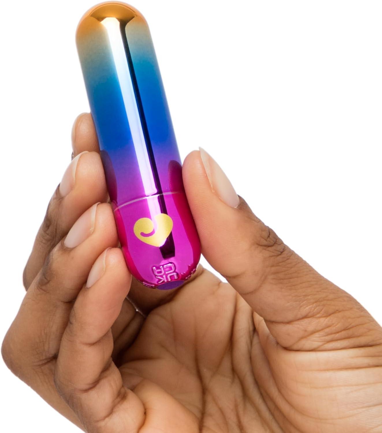 imageLovehoney Glow Up Bullet Vibrator for Women Discreet Mini Vibrator Bullet Personal Massager Adult Toy 10 Vibration Modes Rechargeable Clitoral Stimulator Adult Sex Toys for Couples BlackRainbow