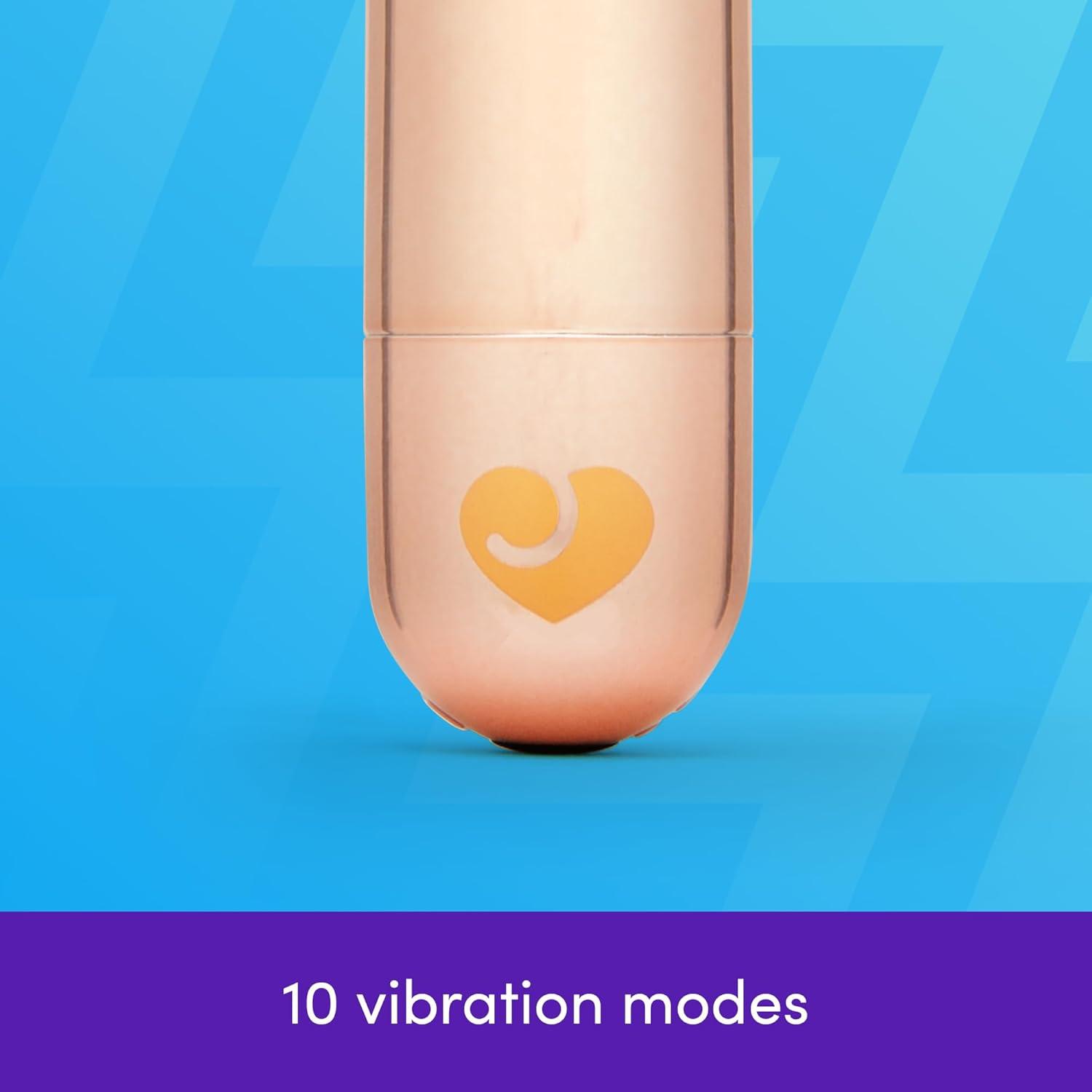 imageLovehoney Glow Up Bullet Vibrator for Women Discreet Mini Vibrator Bullet Personal Massager Adult Toy 10 Vibration Modes Rechargeable Clitoral Stimulator Adult Sex Toys for Couples BlackRose Gold