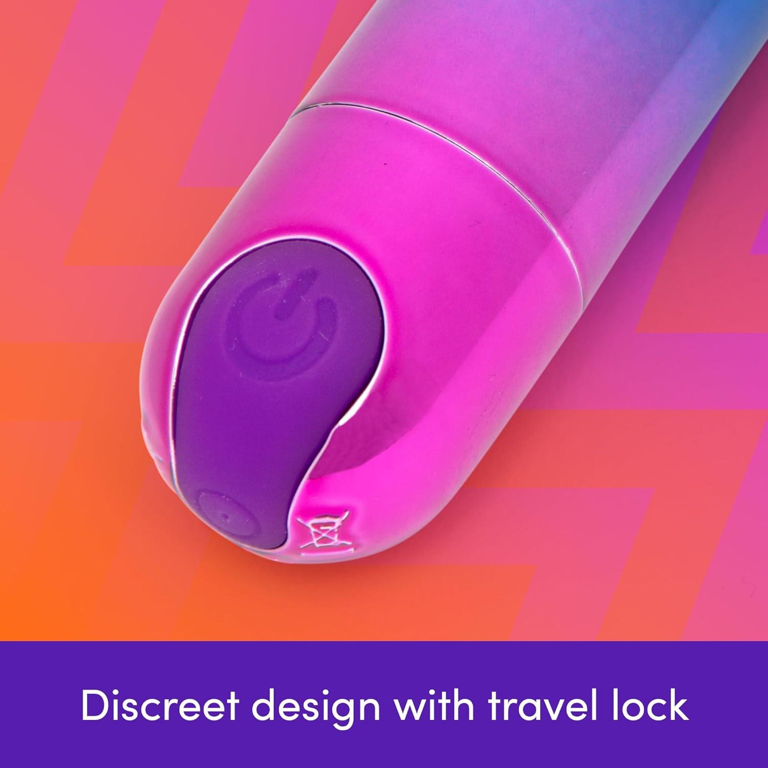 imageLovehoney Glow Up Bullet Vibrator for Women Discreet Mini Vibrator Bullet Personal Massager Adult Toy 10 Vibration Modes Rechargeable Clitoral Stimulator Adult Sex Toys for Couples BlackRainbow
