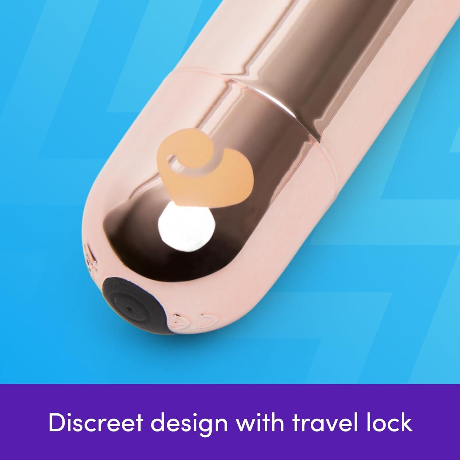 imageLovehoney Glow Up Bullet Vibrator for Women Discreet Mini Vibrator Bullet Personal Massager Adult Toy 10 Vibration Modes Rechargeable Clitoral Stimulator Adult Sex Toys for Couples BlackRose Gold