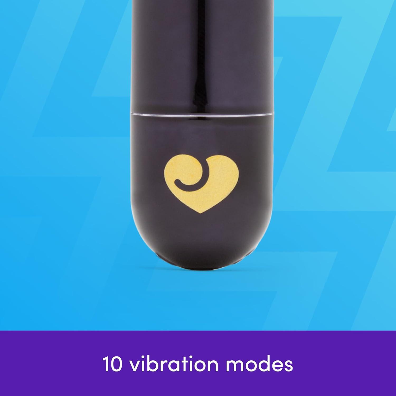 imageLovehoney Glow Up Bullet Vibrator for Women Discreet Mini Vibrator Bullet Personal Massager Adult Toy 10 Vibration Modes Rechargeable Clitoral Stimulator Adult Sex Toys for Couples BlackBlack