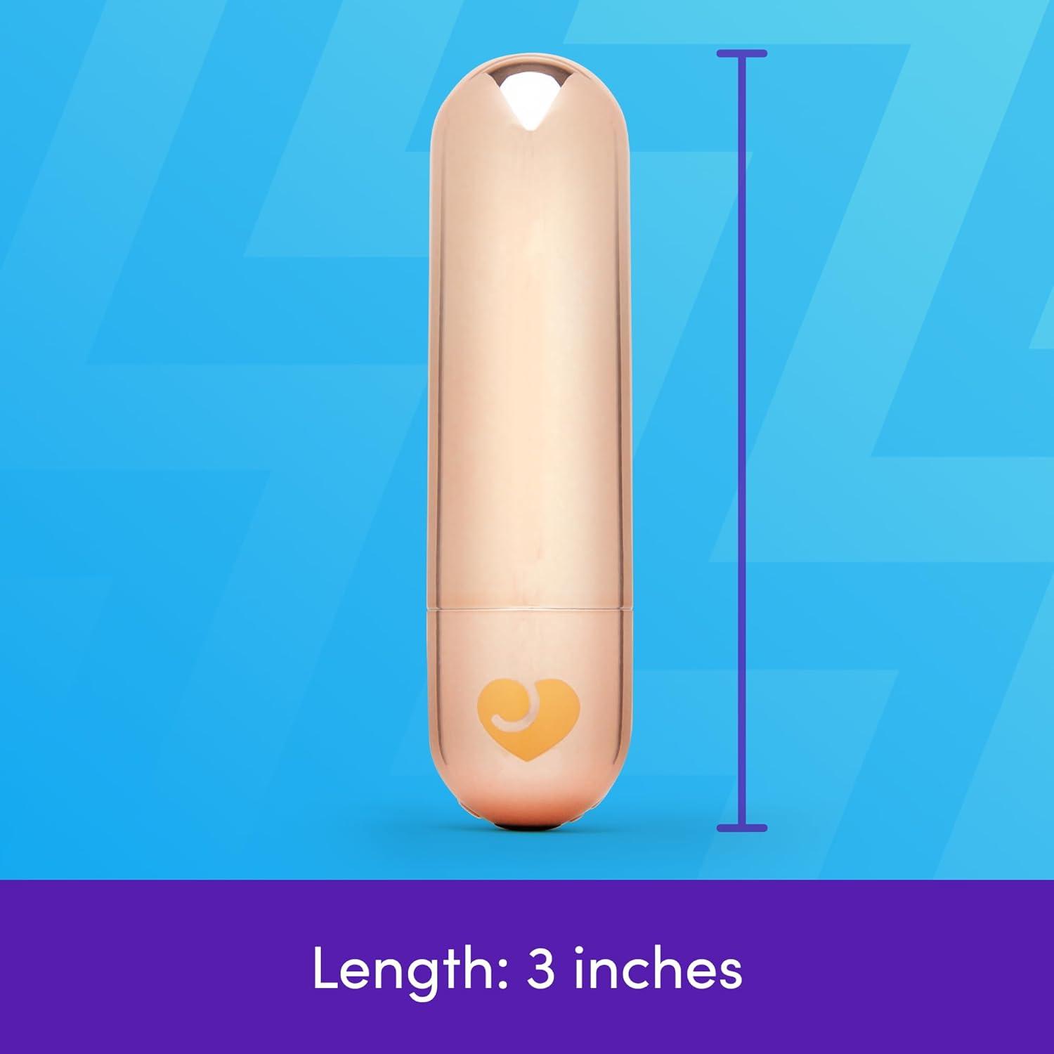 imageLovehoney Glow Up Bullet Vibrator for Women Discreet Mini Vibrator Bullet Personal Massager Adult Toy 10 Vibration Modes Rechargeable Clitoral Stimulator Adult Sex Toys for Couples BlackRose Gold