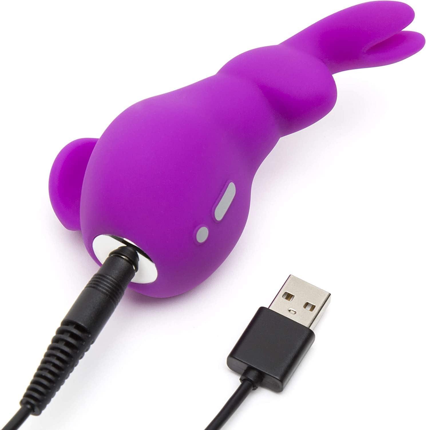 imageLovehoney Happy Rabbit Mini Ears Clitoral Vibrator Small Clitoral Rabbit Vibrator for Women Thick Flexible Stimulating Ears Rechargeable amp Waterproof Pink