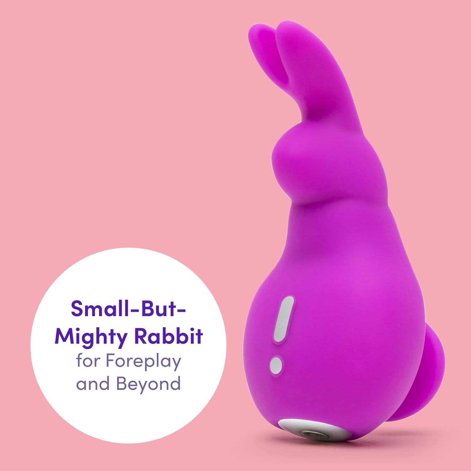 imageLovehoney Happy Rabbit Mini Ears Clitoral Vibrator Small Clitoral Rabbit Vibrator for Women Thick Flexible Stimulating Ears Rechargeable amp Waterproof Pink
