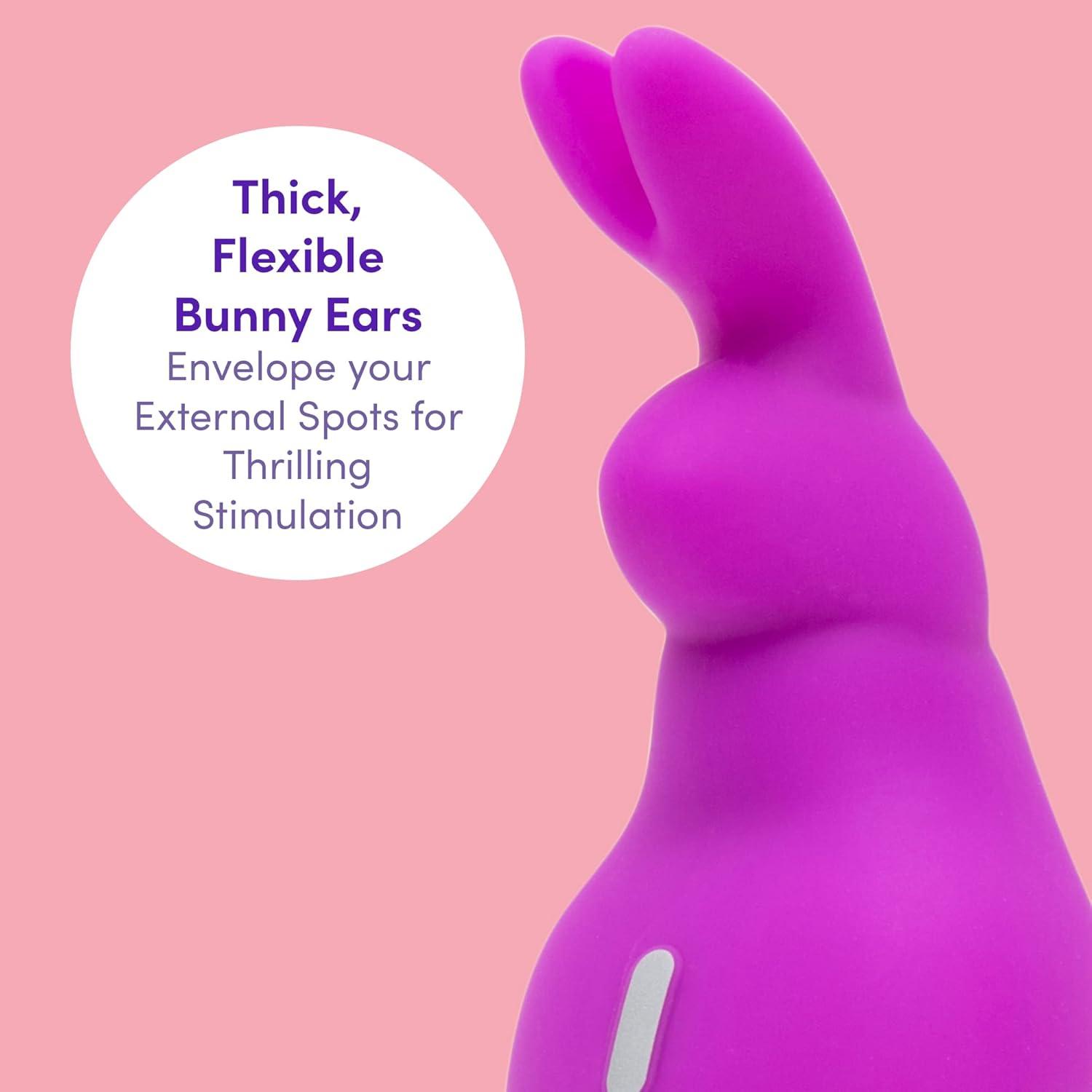 imageLovehoney Happy Rabbit Mini Ears Clitoral Vibrator Small Clitoral Rabbit Vibrator for Women Thick Flexible Stimulating Ears Rechargeable amp Waterproof Pink