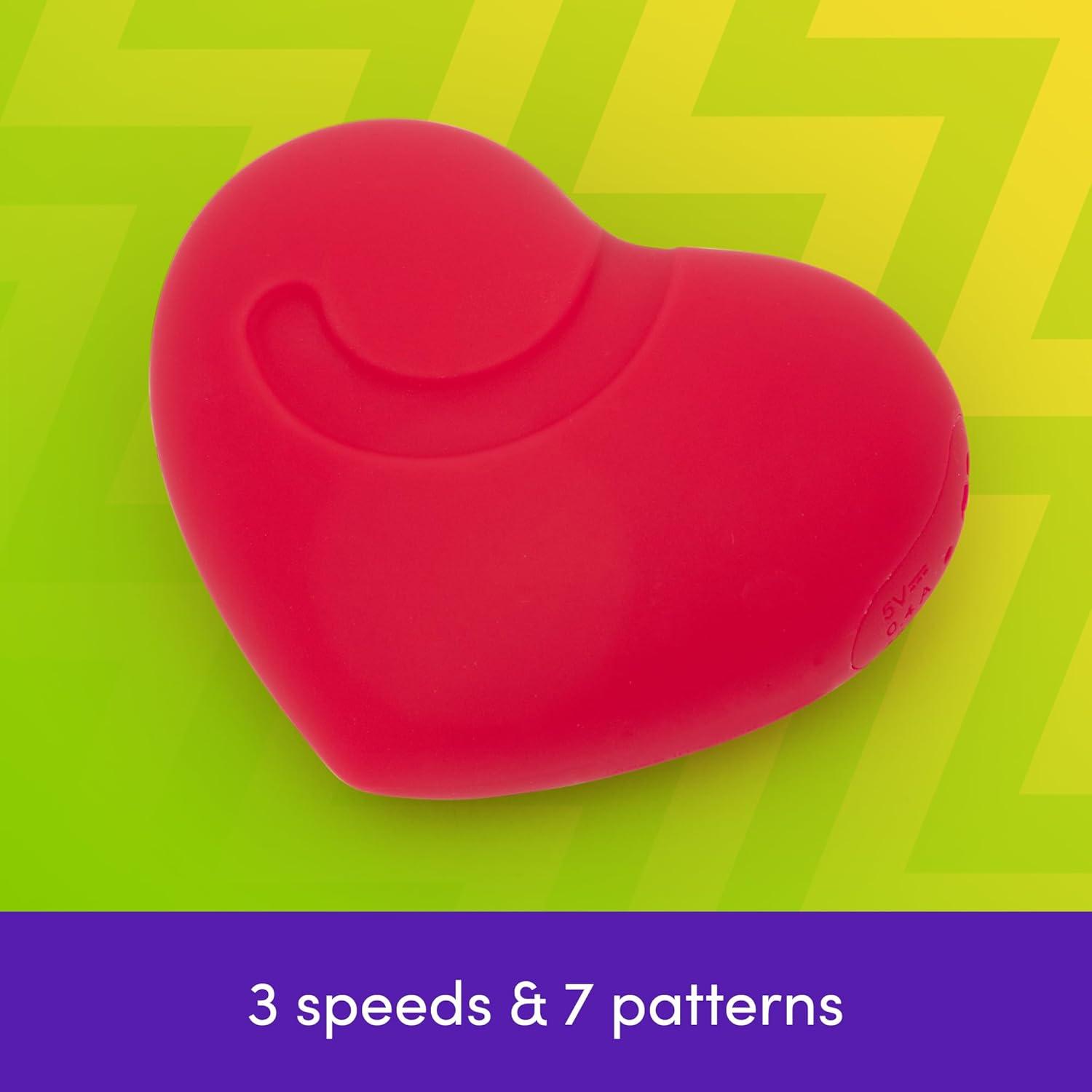 imageLovehoney Heart Throb Mini Vibrator for Women Silicone Personal Massager with 10 Powerful Vibration Modes Couples Sex Toys Bullet Vibrator Waterproof Body Massage Tool Adult Sex Toys for Women