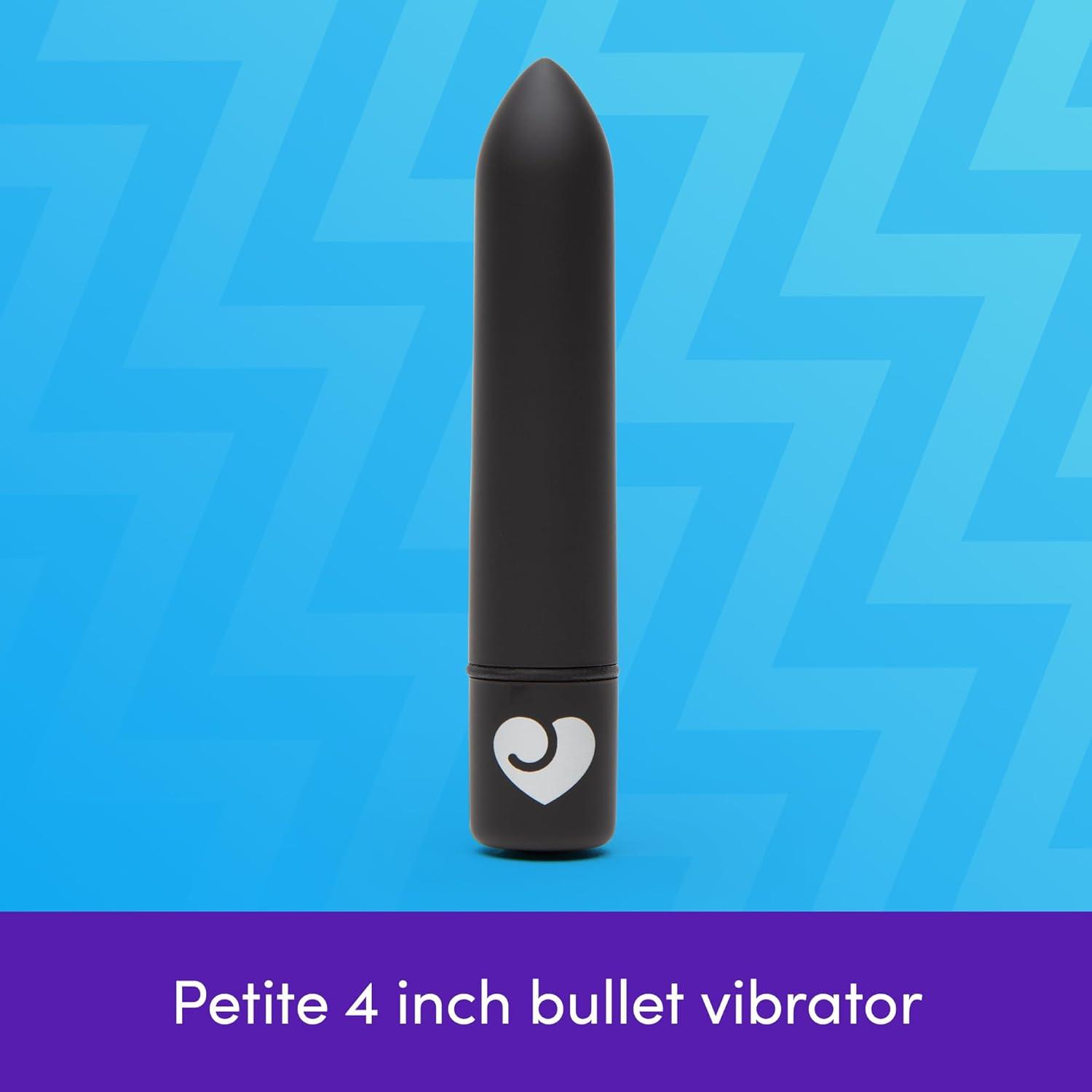 imageLovehoney Magic Bullet Vibrator 4 Inch Vibrating Bullet with Tapered Tip 10 Function Multispeed Mini Vibrator for Women Lipstick Stimulator Waterproof Sex Toys for Couples PurpleBlack