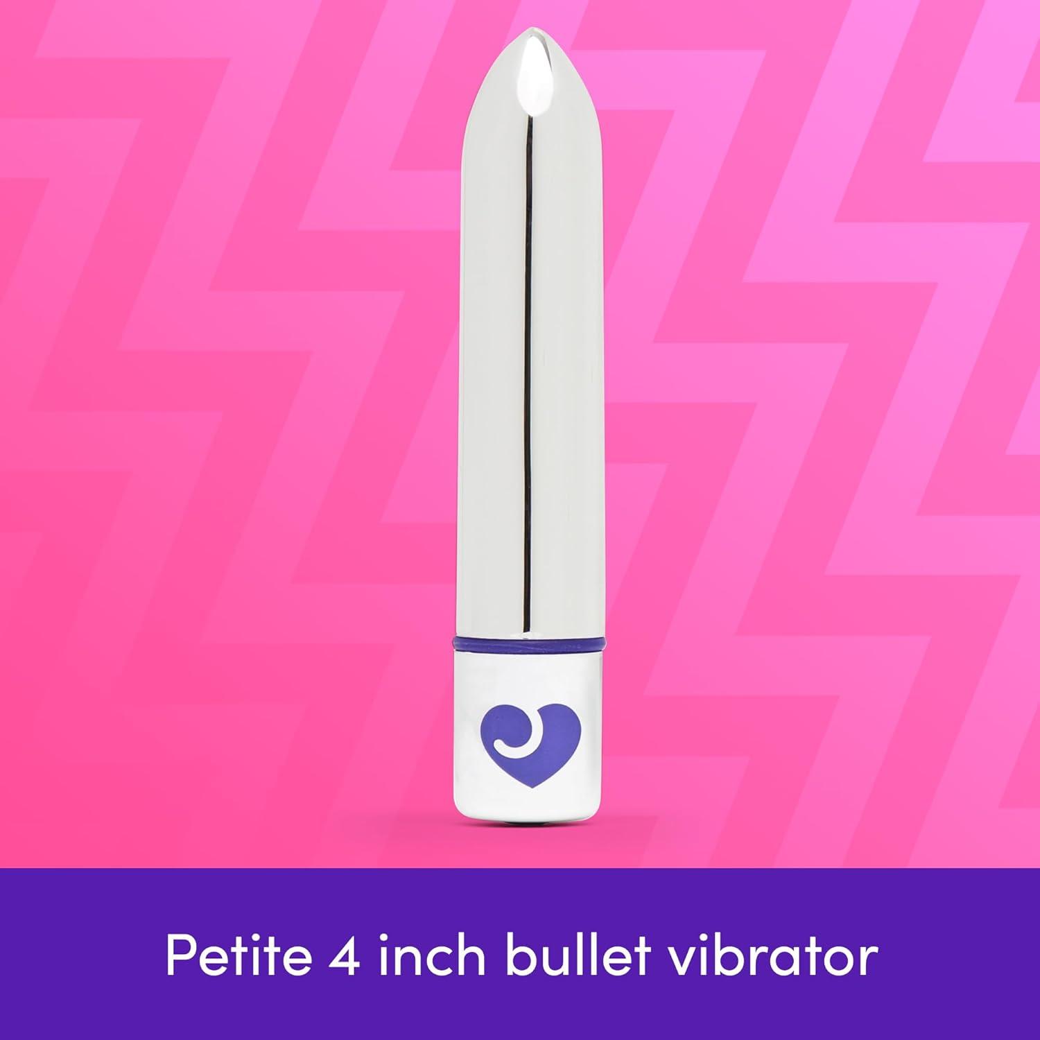imageLovehoney Magic Bullet Vibrator 4 Inch Vibrating Bullet with Tapered Tip 10 Function Multispeed Mini Vibrator for Women Lipstick Stimulator Waterproof Sex Toys for Couples PurpleSilver