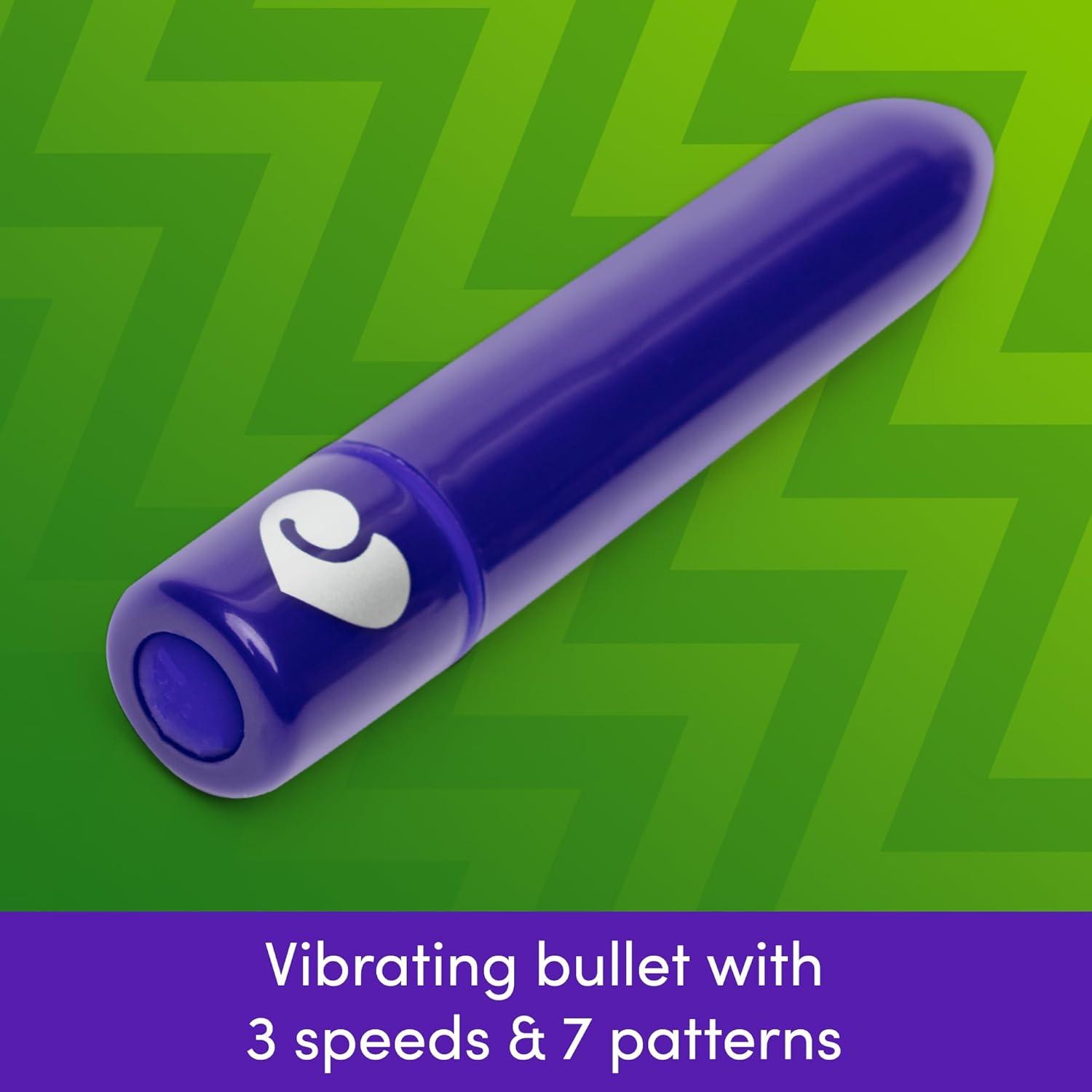 imageLovehoney Magic Bullet Vibrator 4 Inch Vibrating Bullet with Tapered Tip 10 Function Multispeed Mini Vibrator for Women Lipstick Stimulator Waterproof Sex Toys for Couples PurplePurple