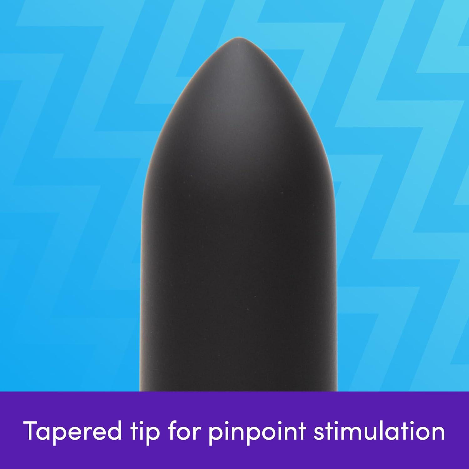 imageLovehoney Magic Bullet Vibrator 4 Inch Vibrating Bullet with Tapered Tip 10 Function Multispeed Mini Vibrator for Women Lipstick Stimulator Waterproof Sex Toys for Couples PurpleBlack