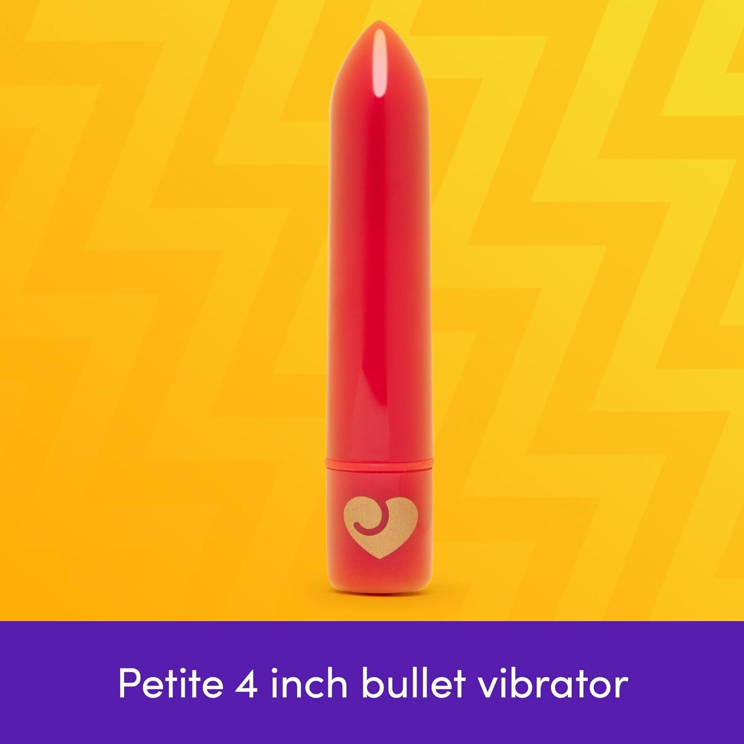 imageLovehoney Magic Bullet Vibrator 4 Inch Vibrating Bullet with Tapered Tip 10 Function Multispeed Mini Vibrator for Women Lipstick Stimulator Waterproof Sex Toys for Couples PurpleRed