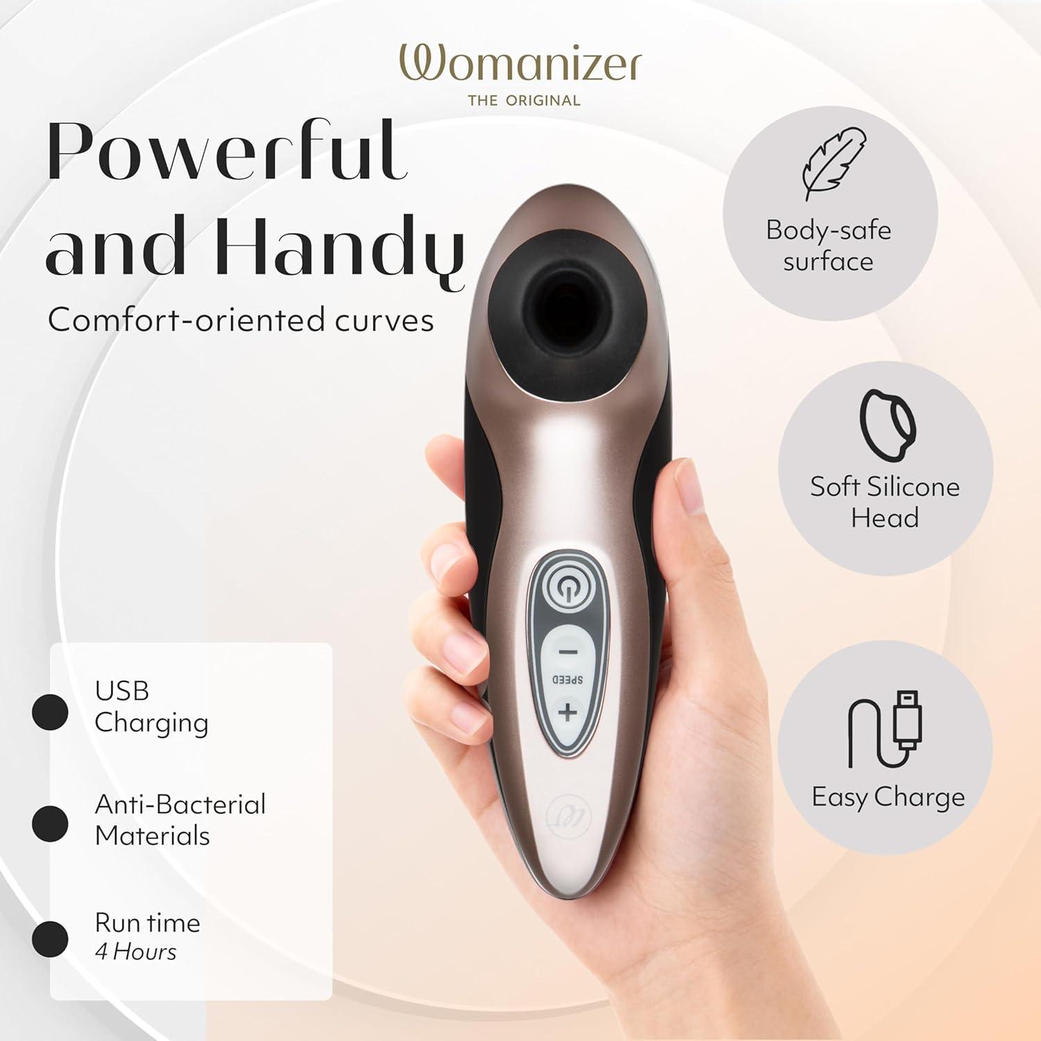 imageWomanizer Pro40 Rose Gold Pleasure Air Clitoris Sucker Lovehoney Enjoy Water Based Lube 85 fl oz amp Pack of 25 Fresh Sex Toy Wipes Womens Sex Toys Bundle