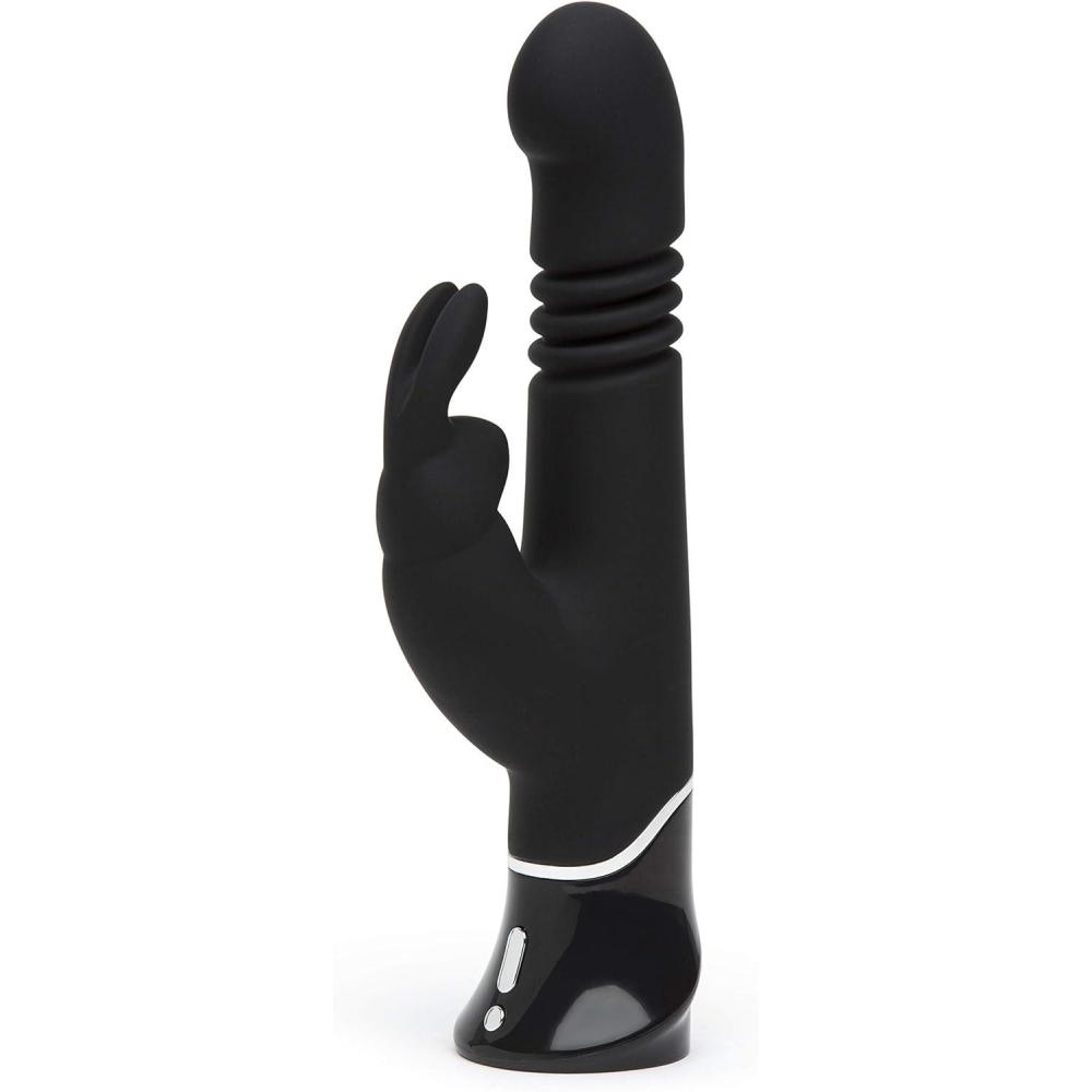 imageFifty Shades of Grey Greedy Girl Thrusting Rabbit Vibrator  45 Inch Silicone Thrusting Vibrator for Women  Dual Stimulation Adult Sex Toy  Rechargeable amp Waterproof  Gifts for Women  Black