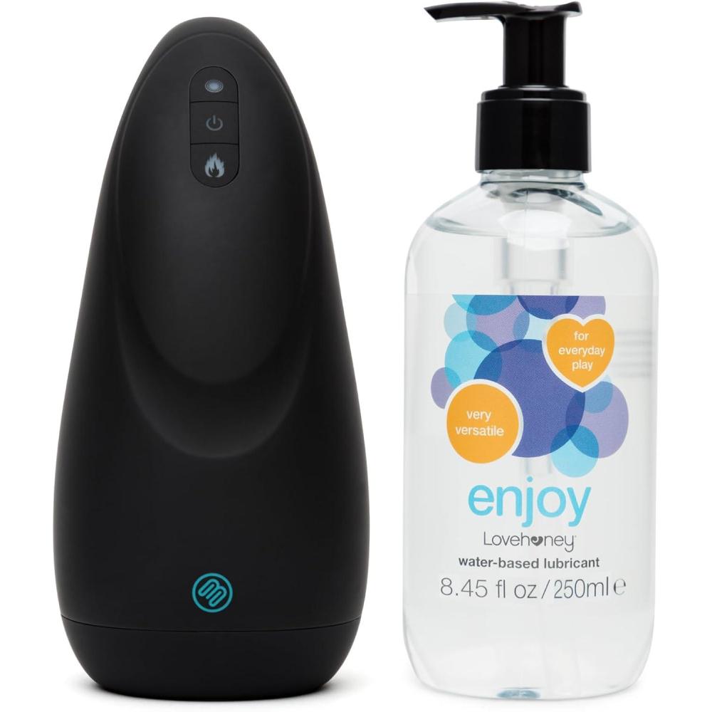 imageLovehoney Blowmotion Warming Male Masturbator amp Enjoy Water Based Lube 84fl oz  Male Sex Toy Kit Bundle