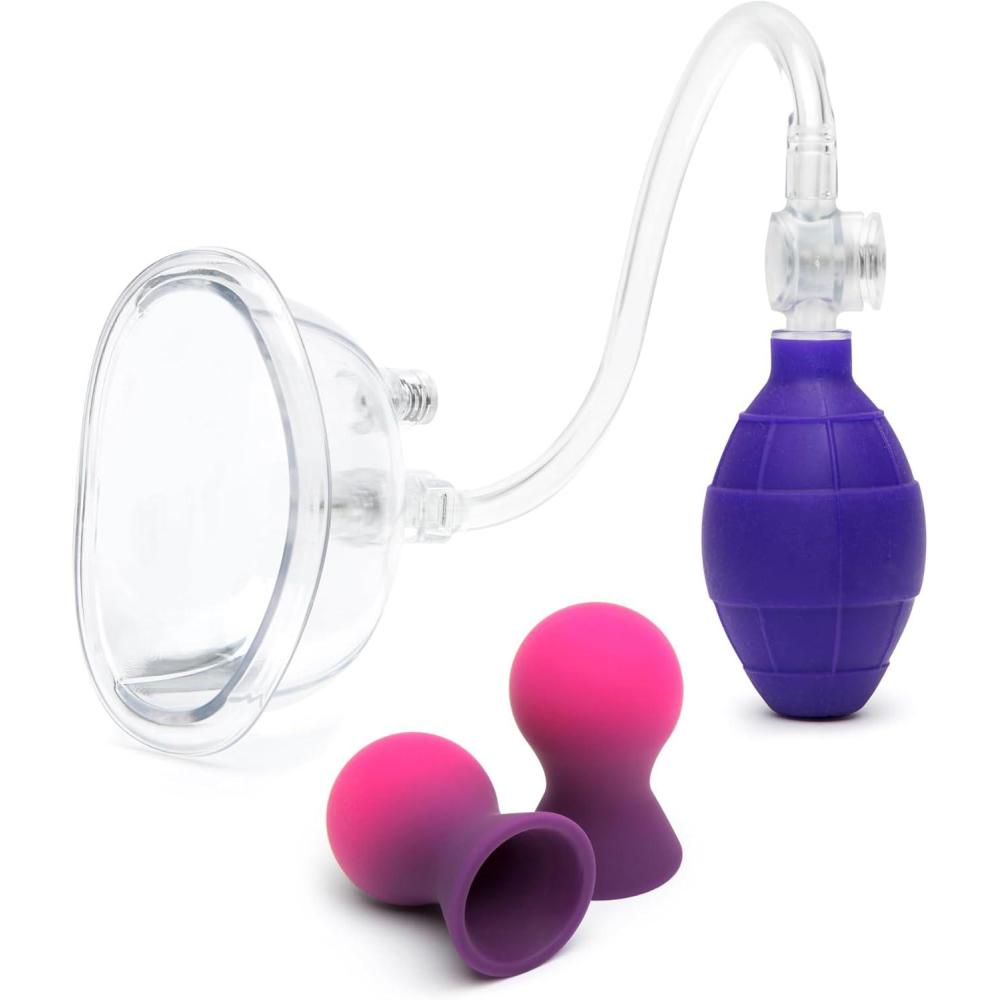 imageLovehoney Supreme Sensation Pussy Pump Clitoral Stimulator amp Colorplay Nipple Toy Suckers Couples Sex Toys Bundle