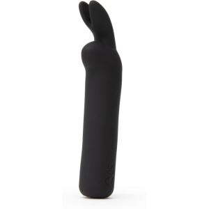 Lovehoney Happy Rabbit Bullet Vibrator for Women | Silicone Mini Vibrator Bullet Personal Massager Adult Toy | 12 Vibration Modes | Rachargeable Clitoral Stimulator | Adult Sex Toys for Couples |Black