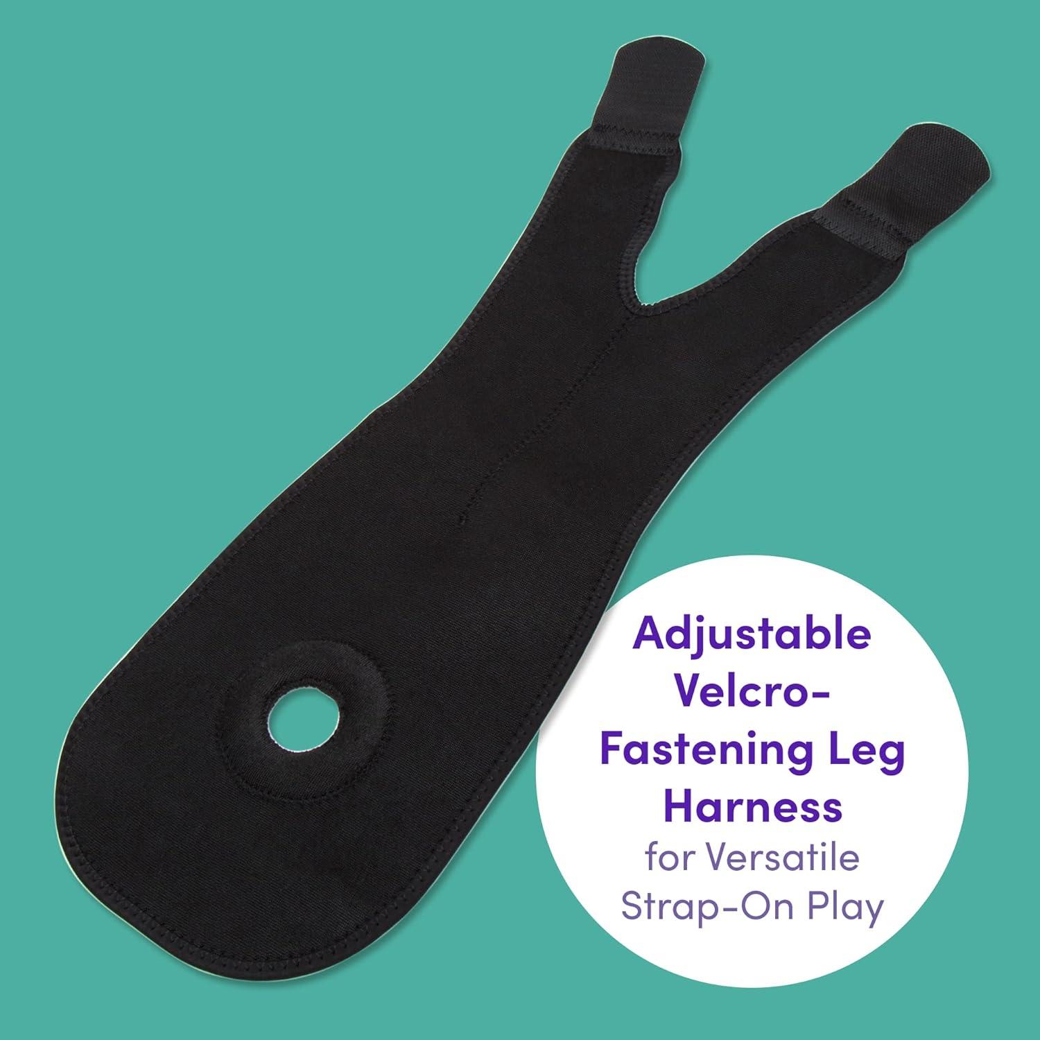 imageLovehoney Bondage Boutique Leg Strap On Harness Adjustable up to 20 Inches Hook amp Loop Fastening Leg Harness Includes ORing Machine Washable Black