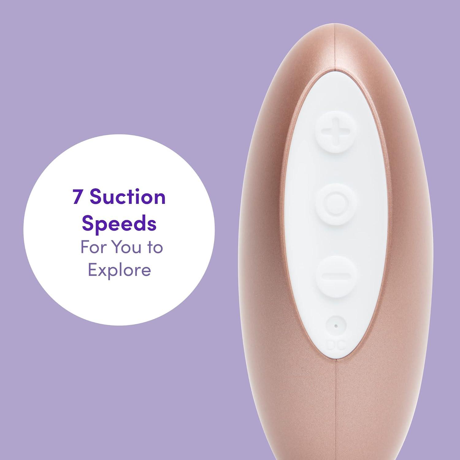 imageLovehoney Pearl Clitoral Sucking Toy Clit Stimulator with 7 Suction Speeds Waterproof Sucker Vibrator Rechargeable Vibrating Adult Sex Toys for Women and Couples