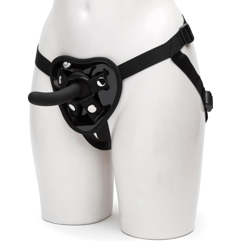 imageLovehoney Beginners Unisex Strap On Dildo amp Harness Kit 5 Inch Silicone Strap On for Pegging Play Adjustable Harness Set with 3 ORings Anal Dildo Adult Sex Toy Waterproof Black