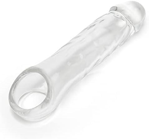 imageLovehoney Mega Thick Penis Sleeve 2 Extra Inches Penis Extender with Ball Loop Girthy Realistic Sexual Stimulation Device Couples Cock Enlarger Adult Sex Toys for Men Clear