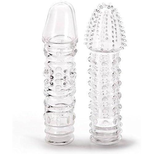 imageLovehoney Twin Teasers Textured Male Pleasure Sleeves Soft Plastic Pack of 2