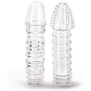 Lovehoney Twin Teasers Textured Male Pleasure Sleeves – Soft Plastic – Pack of 2