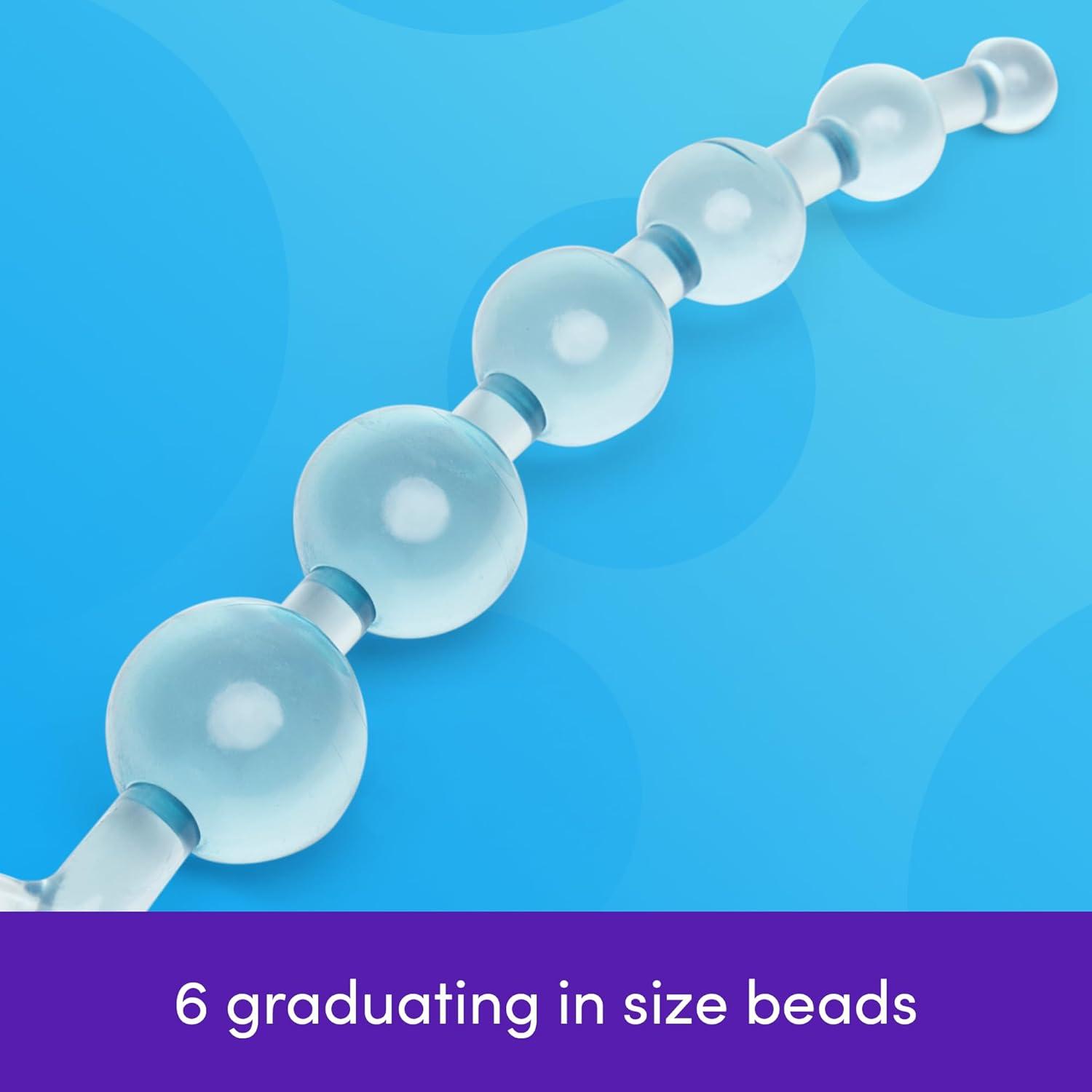 imageLovehoney Blue Anal Beads with Finger Loop Beginner Friendly 6 inchBlue