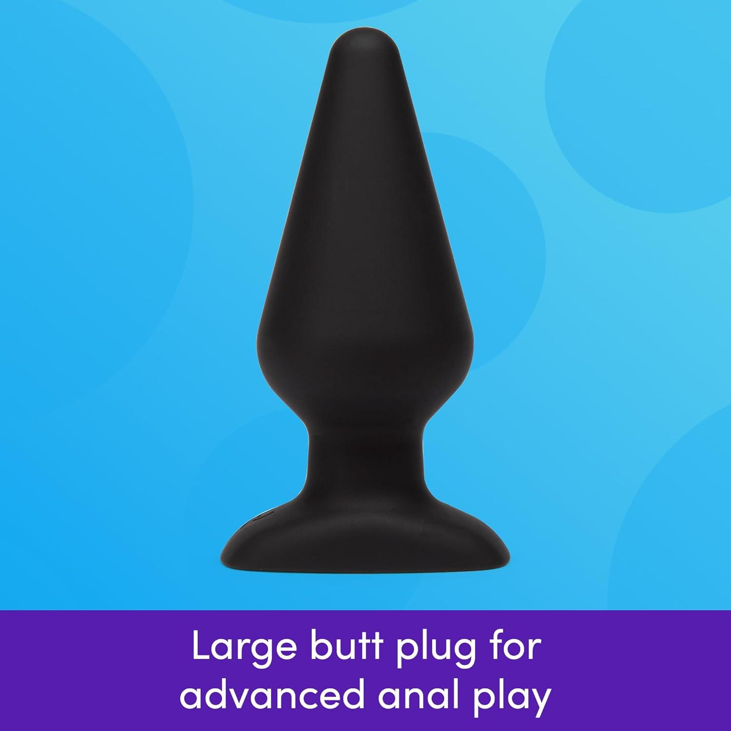 imageLovehoney Butt Plug Anal Sex Toys for Men Women Couples 55 Inch Large Anal Plug Silicone Anal Trainer Male Prostate Massaging Device Portable Adult Sex Toys with 75 Inch Girth Black55 Inch