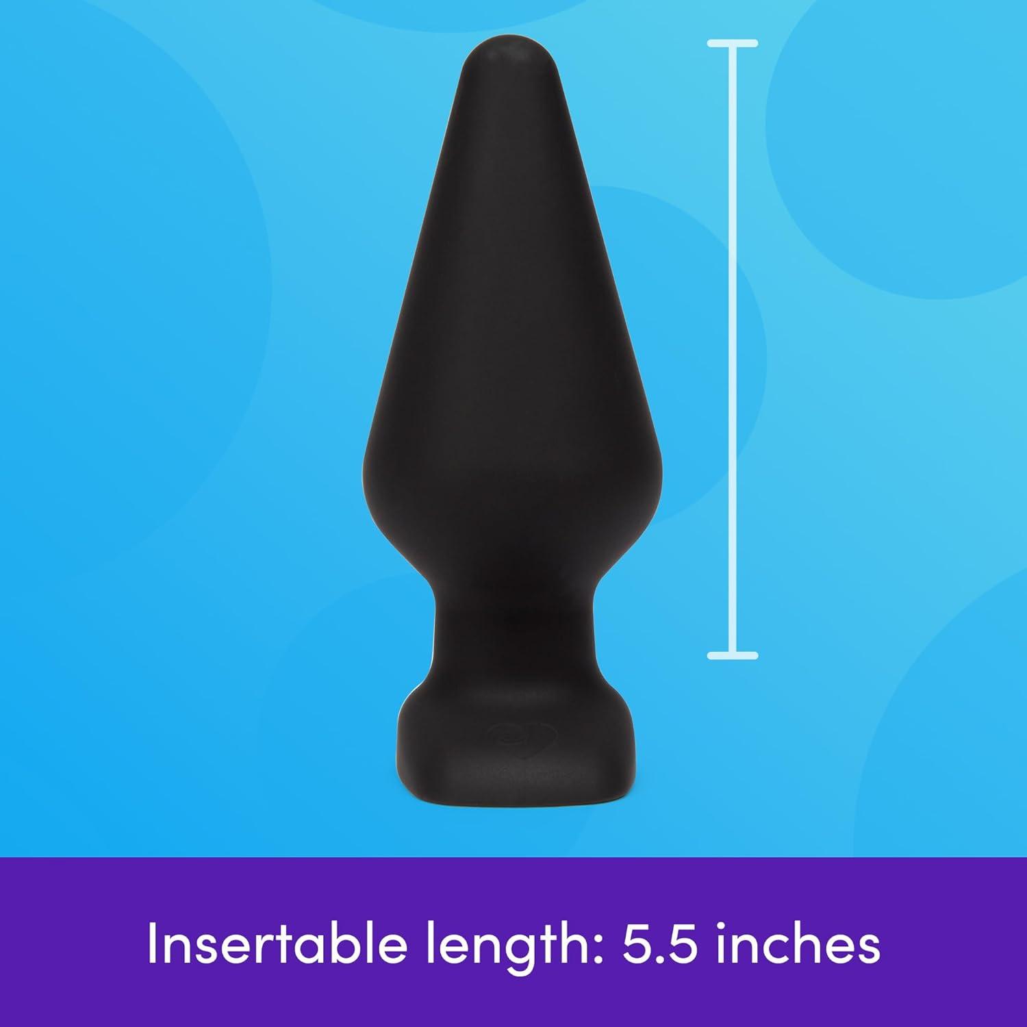 imageLovehoney Butt Plug Anal Sex Toys for Men Women Couples 55 Inch Large Anal Plug Silicone Anal Trainer Male Prostate Massaging Device Portable Adult Sex Toys with 75 Inch Girth Black55 Inch