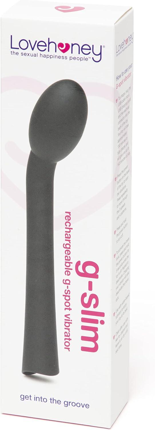 imageLovehoney GSlim Black GSpot Wand Massager Rechargeable and Easy to Operate Smooth amp Waterproof 8 inches