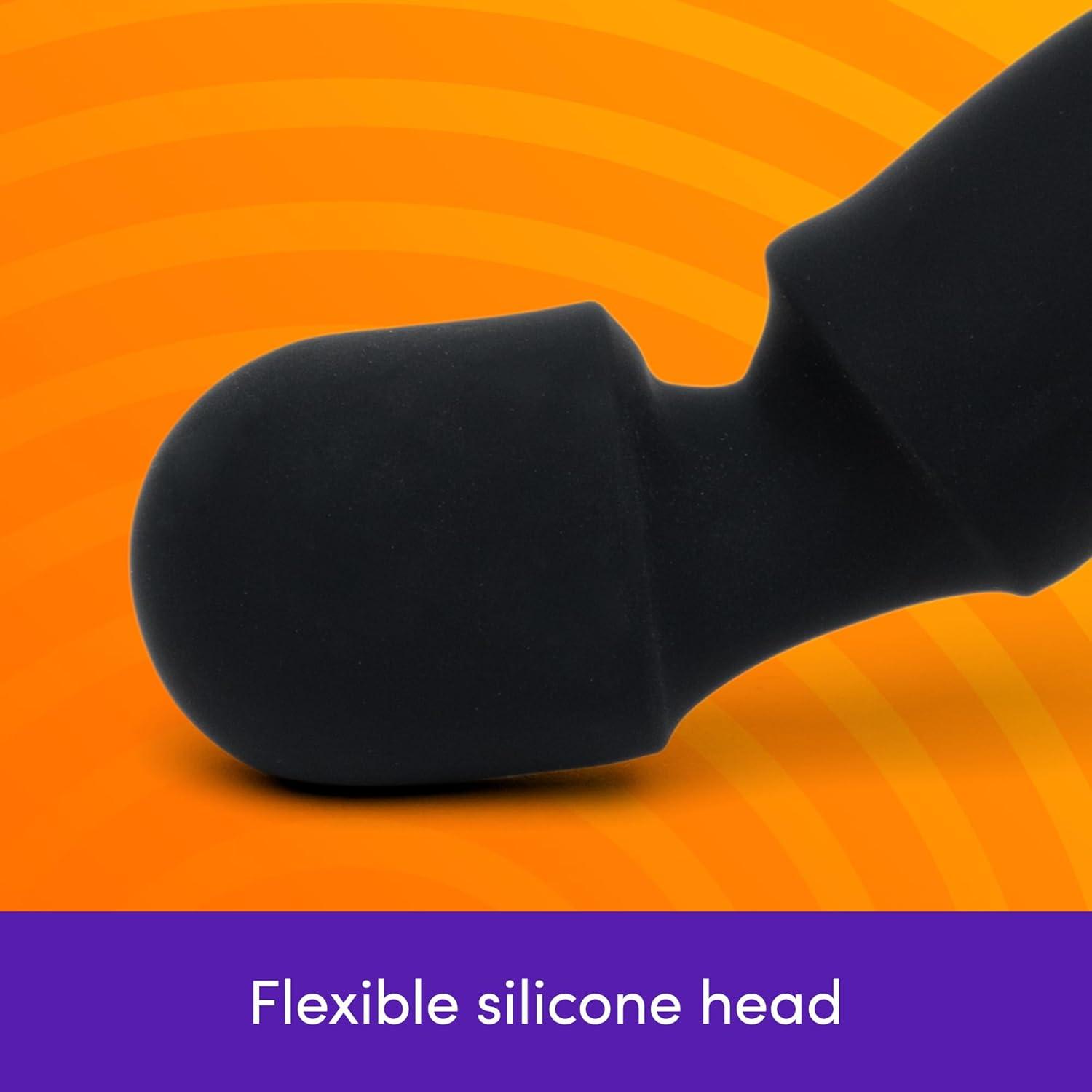 imageLovehoney Mantric Cordless Handheld Personal Massager for Women Rechargeable Back Neck amp Shoulder Wand Massager for Muscle Pain Relief 7 Powerful Modes amp Flexible Silicone Head Black