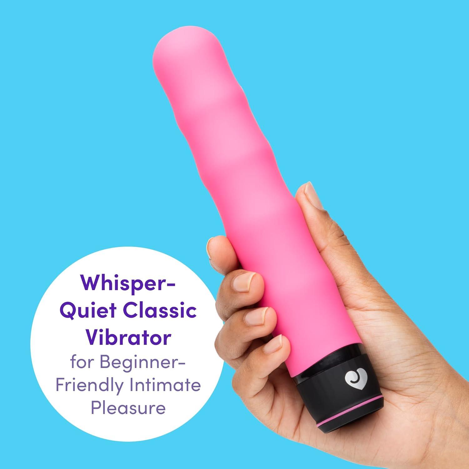 imageLovehoney Pink Silencer Whisper Quiet Classic Vibrator 7 Plastic MultispeedPink