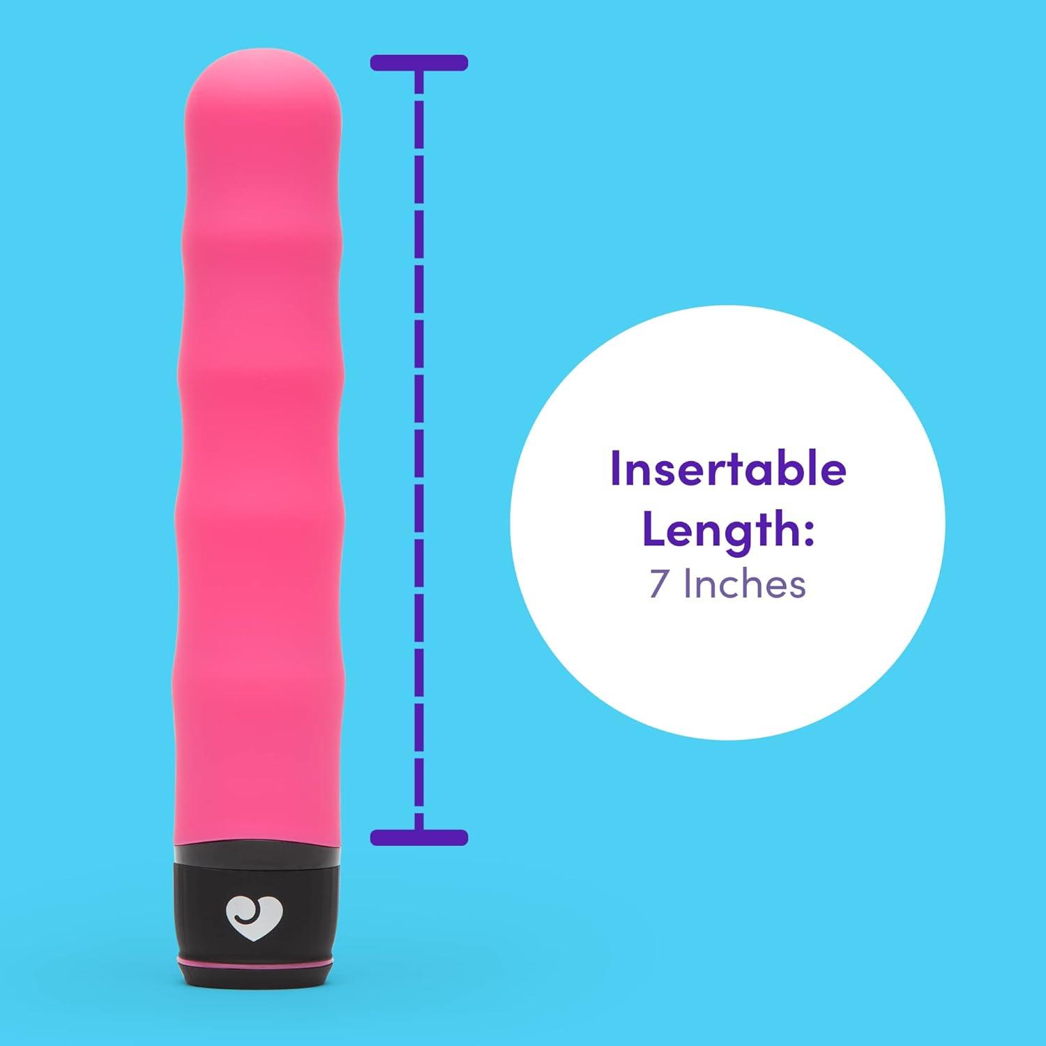 imageLovehoney Pink Silencer Whisper Quiet Classic Vibrator 7 Plastic MultispeedPink
