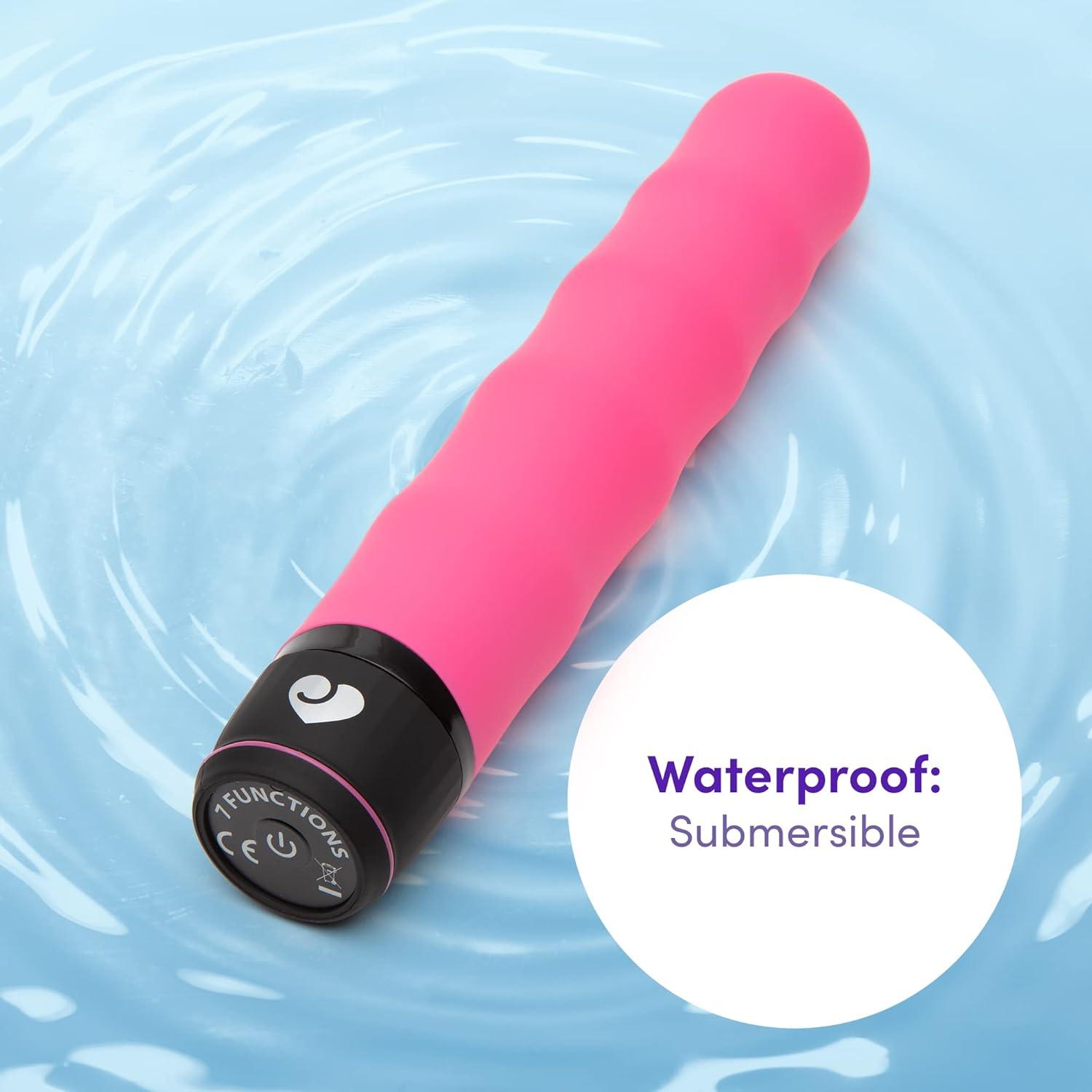 imageLovehoney Pink Silencer Whisper Quiet Classic Vibrator 7 Plastic MultispeedPink