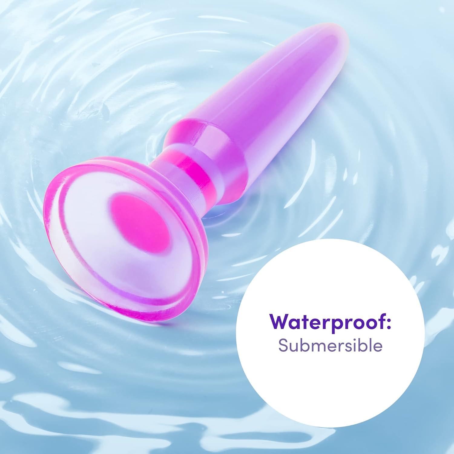 imageLovehoney Slimline Butt Plug Anal Sex Toys for Men Women Couples 4 Inch Beginner Sex Toys Anal Trainer Prostate Massaging Device with Suction Cup Portable Male Adult Sex Toys PurpleSlimline