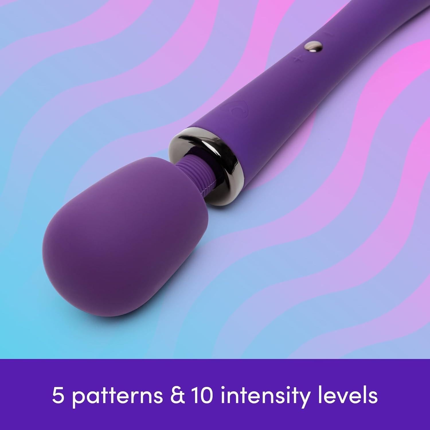 imageLovehoney Wand Vibrator for Women Silicone Wand Massager Clitoral Stimulator 5 Patterns amp 10 Intensities Rechargeable Vibrating Dildo Personal Massager Adult Sex Toys for Women amp Couples