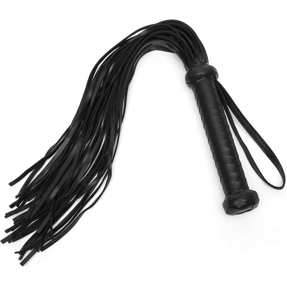 imageFifty Shades of Grey Bound to You Flogger  25 Inch Faux Leather Flogger  Extra Grip Textured Handle for Spanking with Wrist Loop  Includes Satin Bag  Black