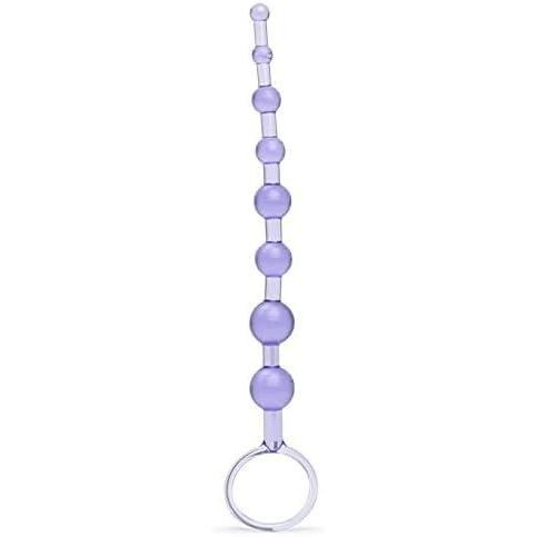 imageLovehoney Blue Anal Beads with Finger Loop Beginner Friendly 6 inchPurple