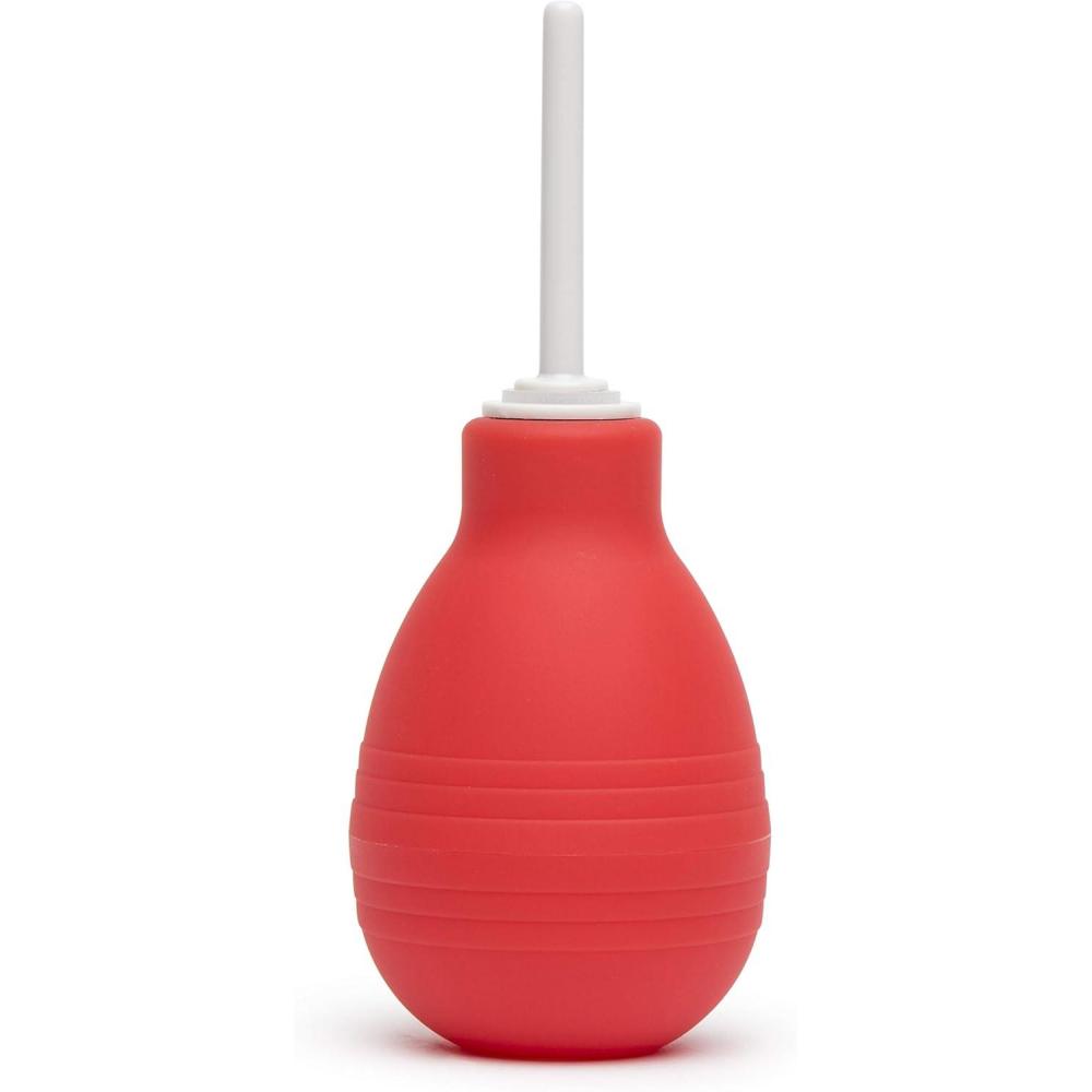 imageLovehoney Pink Anal Douche Enema Bulb with Slim Nozzle and Narrow Stem Length 25 inch 225ml