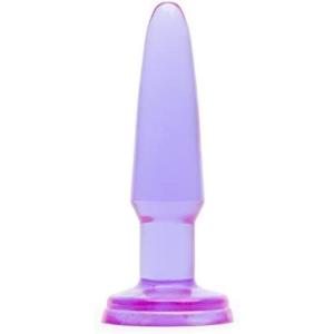 Lovehoney Slimline Butt Plug | Anal Sex Toys for Men, Women, Couples | 4 Inch Beginner Sex Toys | Anal Trainer Prostate Massaging Device with Suction Cup | Portable Male Adult Sex Toys | Purple(Slimline)