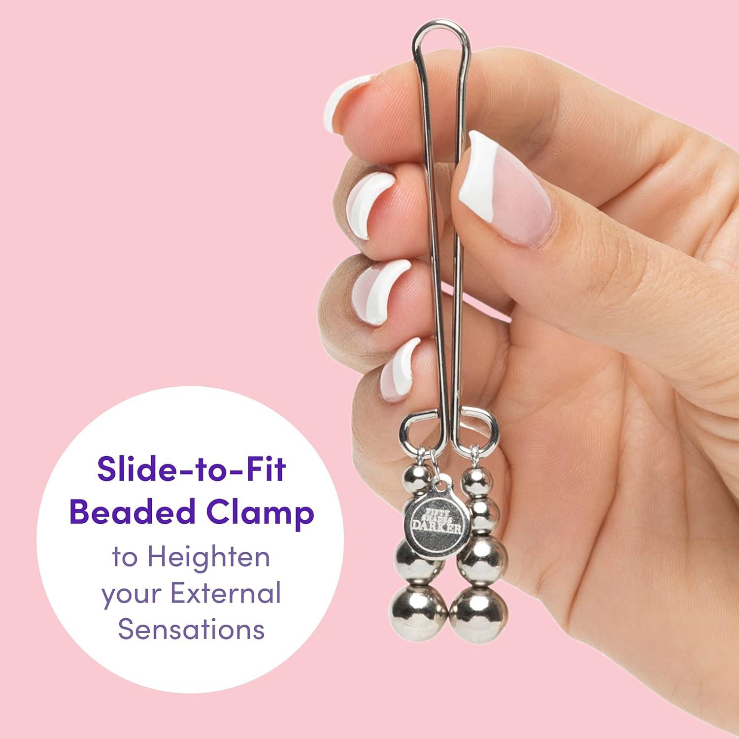 imageLove Honey Fifty Shades Darker Just Sensation Beaded Clitoral Clamp 1 Count