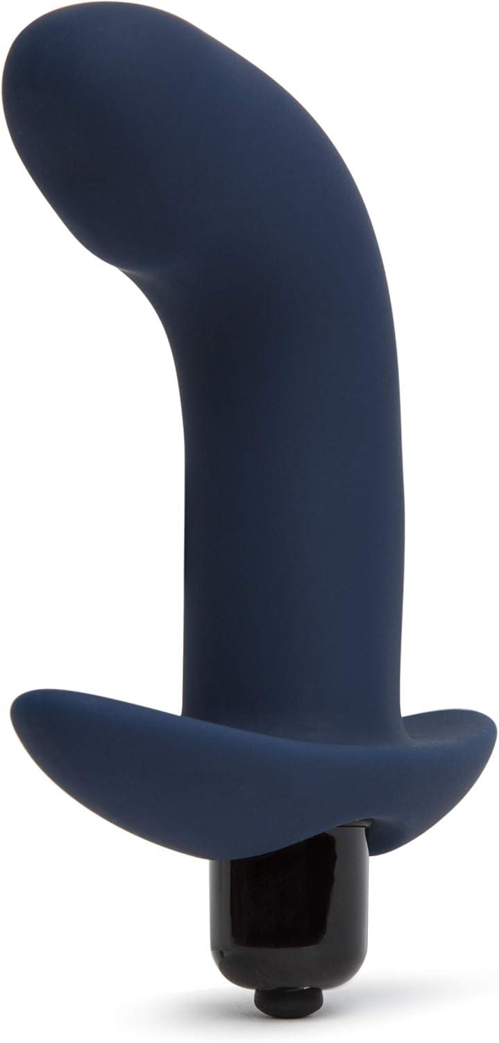 imageLovehoney Booty Buddy Vibrating Butt Plug 4 Inch Silicone Anal Plug with Removable 7 Function Bullet Vibrator Smooth Curved Tip Waterproof BlueBlue
