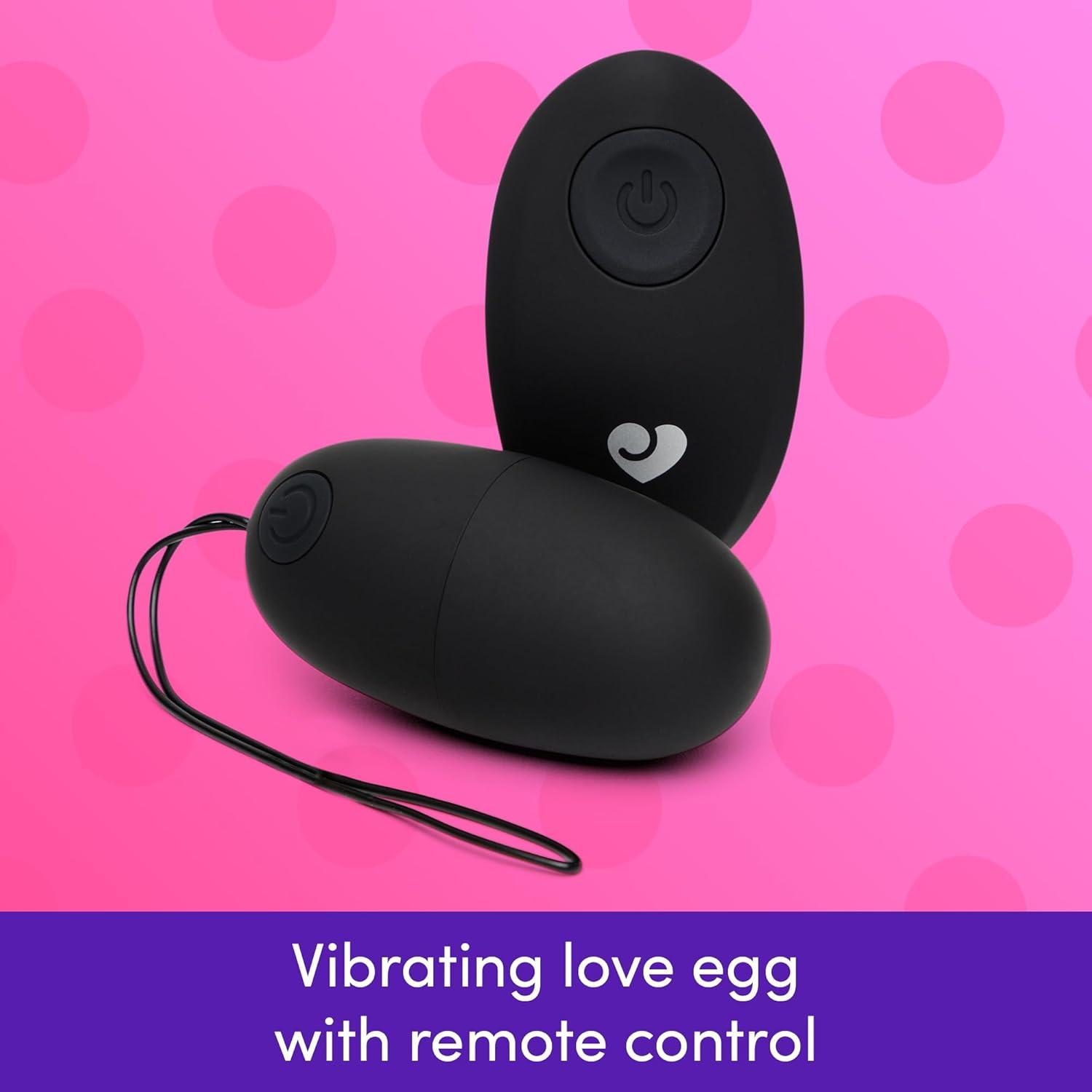 imageLovehoney Secret Agent Remote Control Vibrator for GSpot Vibrating Love Egg Sex Toy for Women and Couples 10 Vibration Modes Rechargeable Wearable Adult Sex Toy for Couples BlackBlack