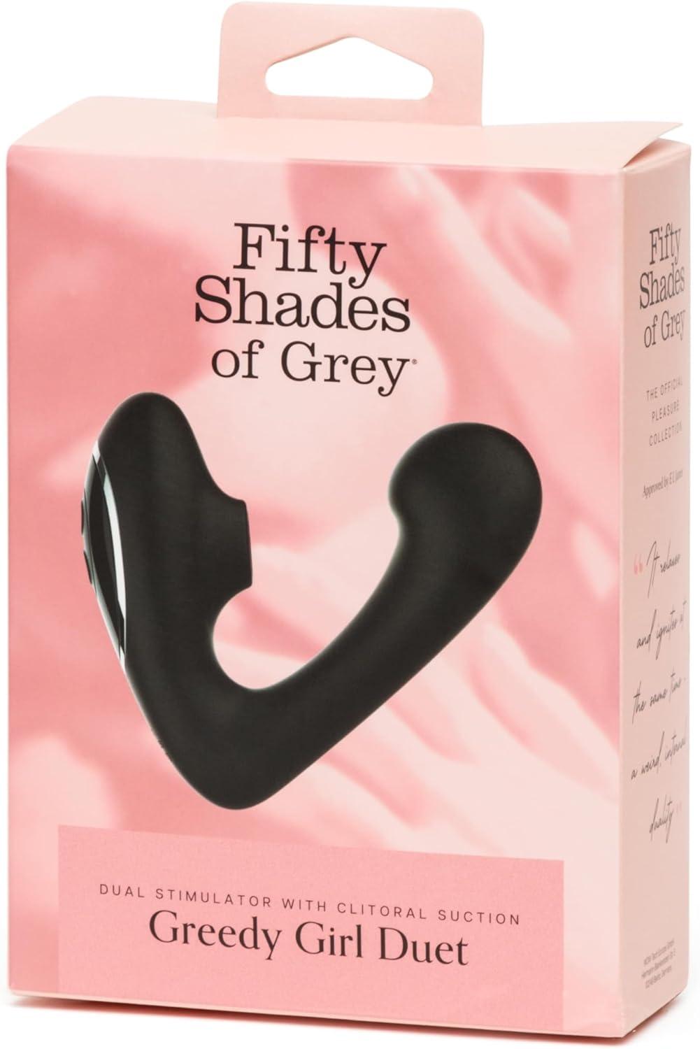 imageFifty Shades of Grey Greedy Girl Duet Stroking Clit Sucker Sex Toy Clitoris amp G Spot Vibrator for Women Clitoral Suction Adult Sex Toy Vibrating Dildo G Spot Stimulation Stroking Massager
