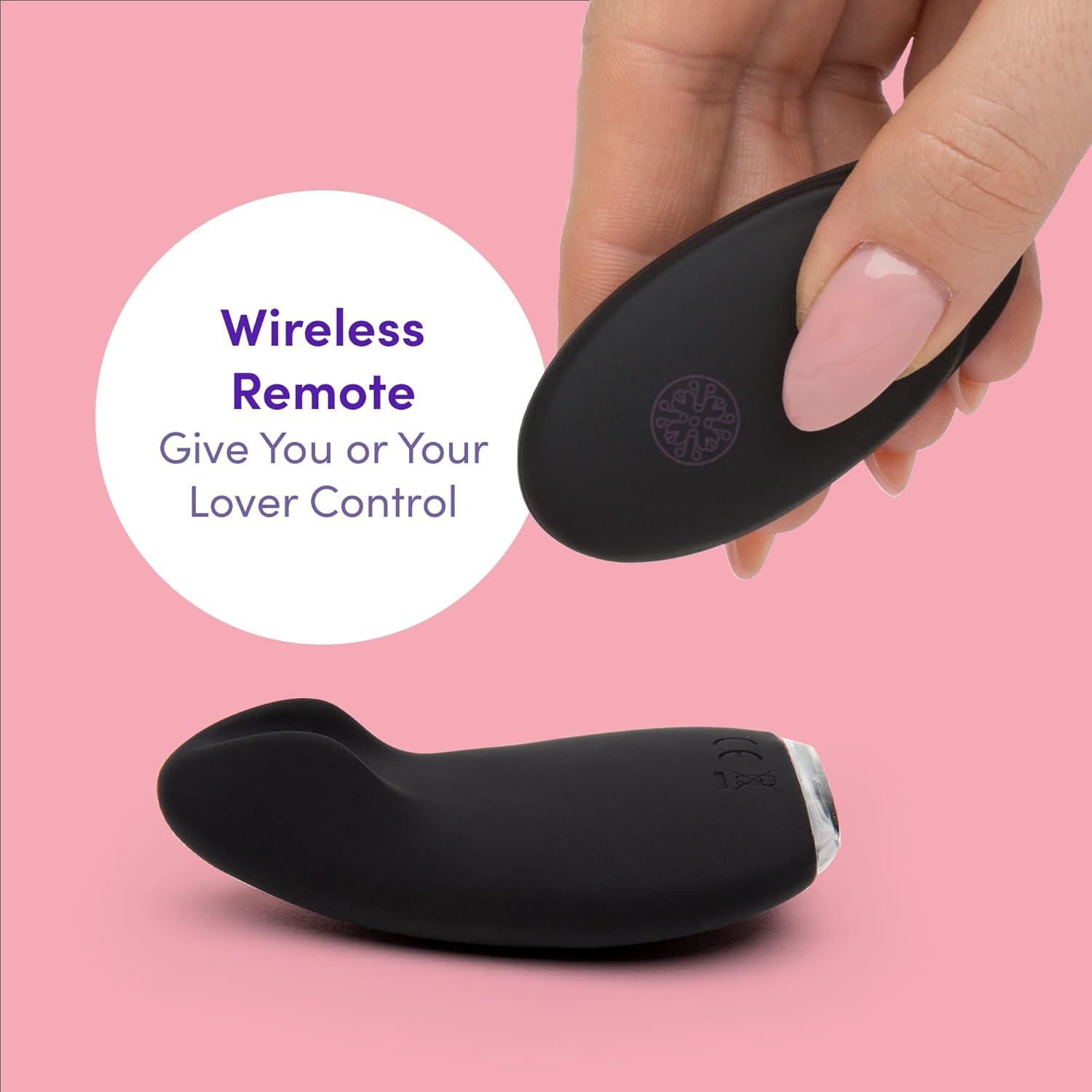 imageLovehoney Black Mantric Rechargeable Remote Control Knicker Vibrator Silicone 10 Functions